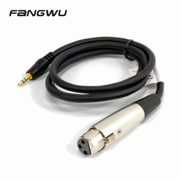 3 Pin XLR Female to AUX 3.5mm Speaker Microphone Balanced Audio Cable